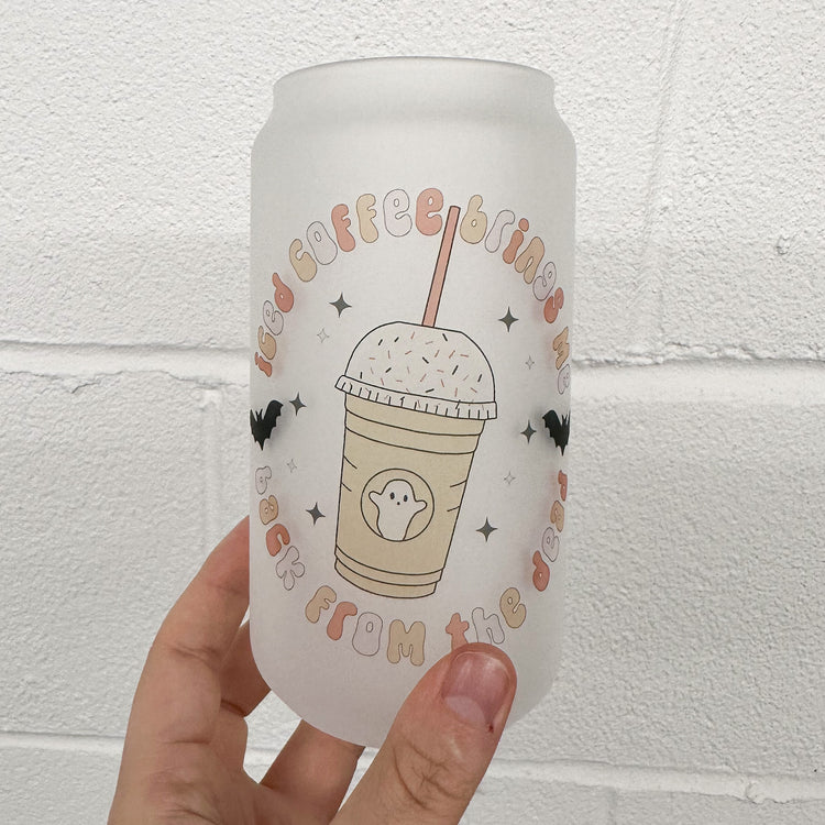 Iced Coffee Brings Me Back From The Dead Can Glass - 18oz