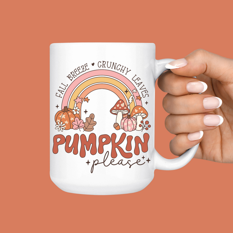 Fall Breeze Crunchy Leaves Pumpkin Please Mug