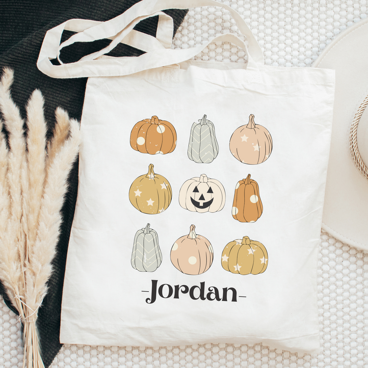 Colorful Pumpkins Custom Halloween Trick-or-treat Tote Bag