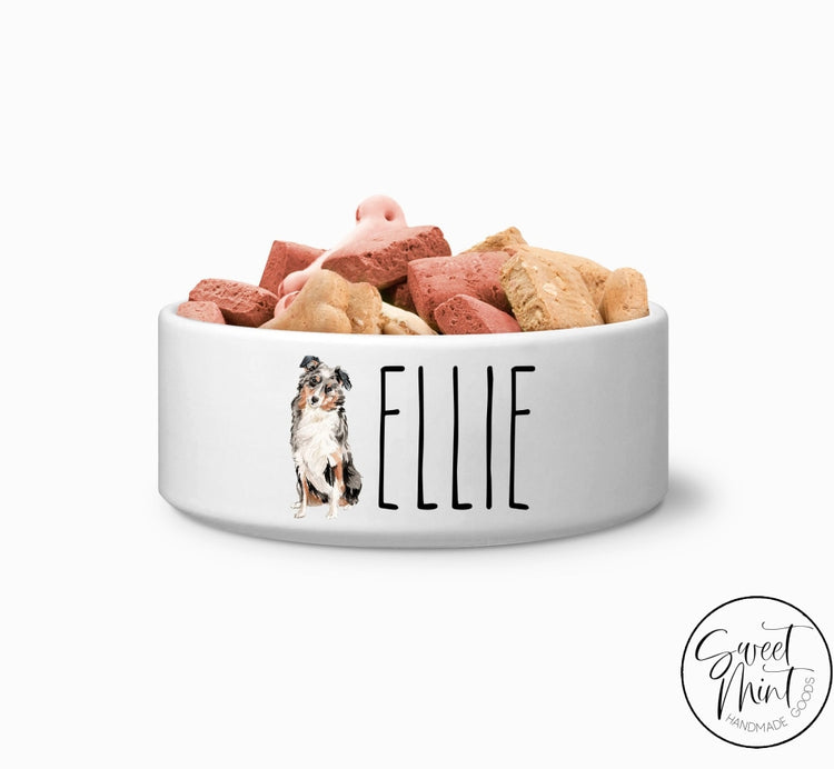 Australian Shepherd Custom Dog Bowl Pet