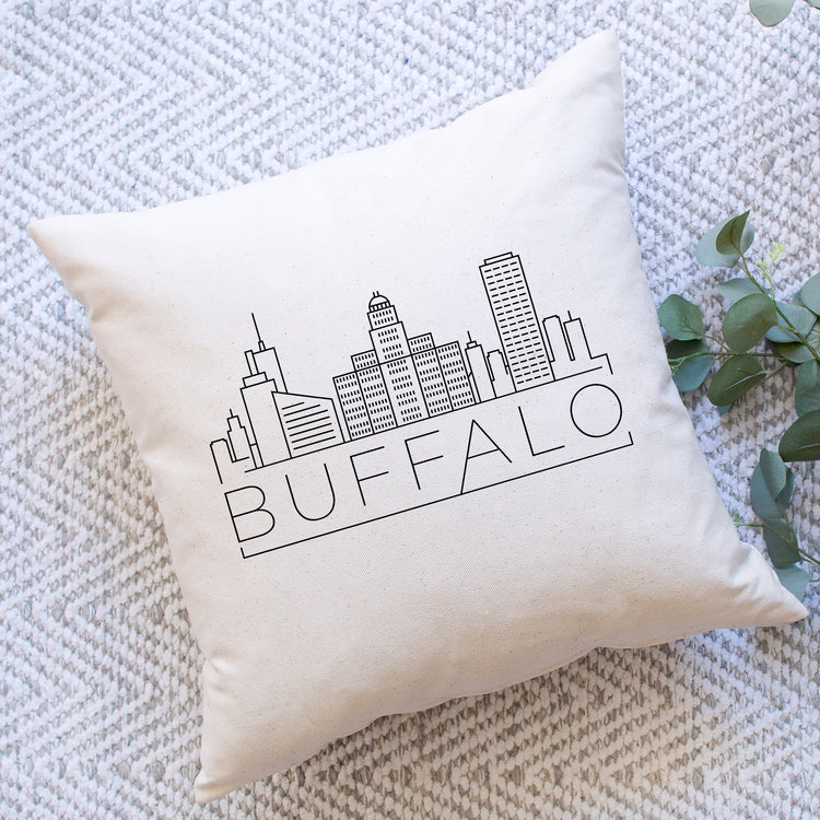 Buffalo Skyline Pillow Cover