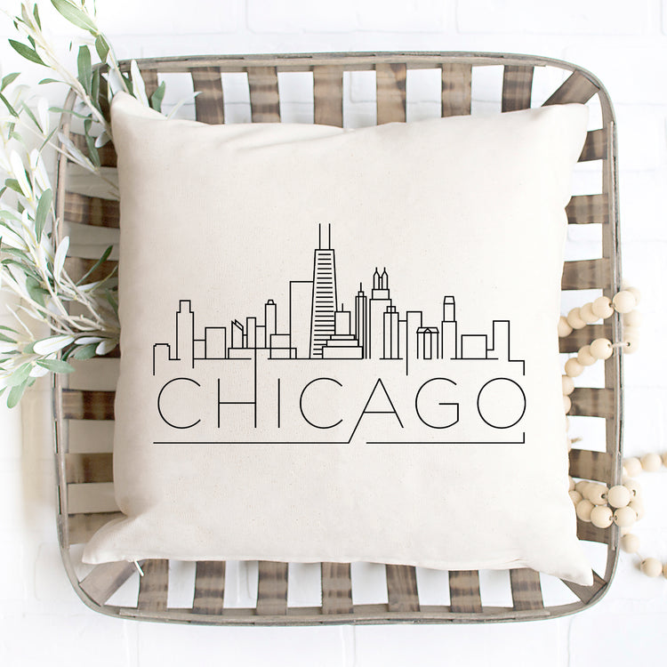 Chicago Skyline Pillow Cover