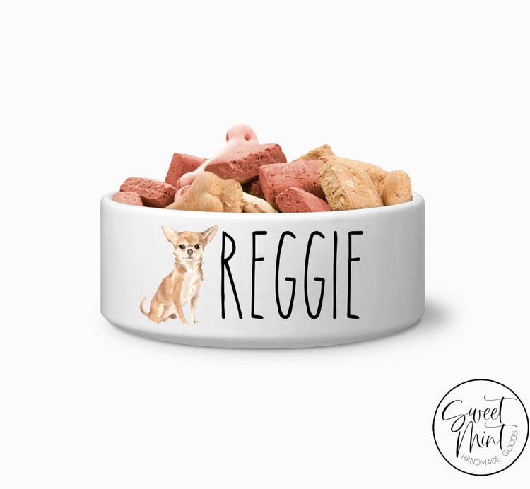 Chihuahua Breed Custom Dog Bowl Personalized Pet