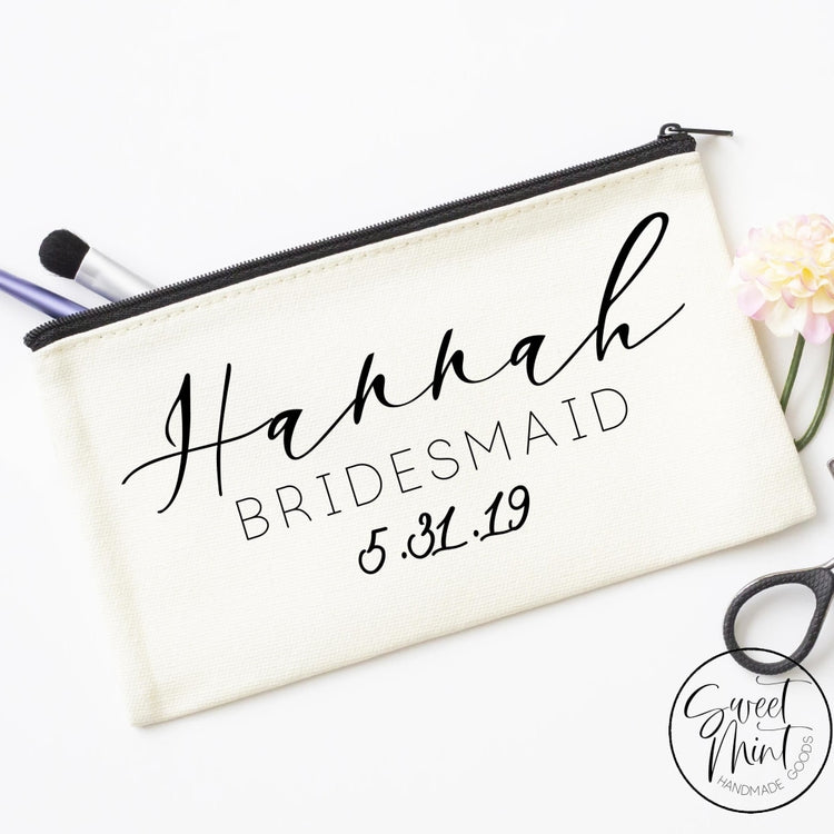 Custom Bridesmaid Costmetic Bag - Makeup Cosmetic