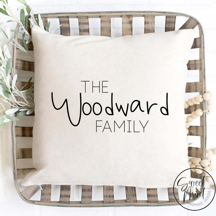 Custom Last Name Pillow Cover - 16X16