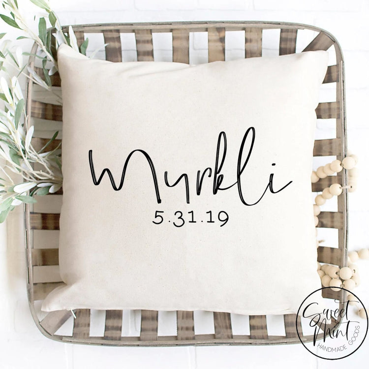 Custom Last Name Pillow Cover - 16X16
