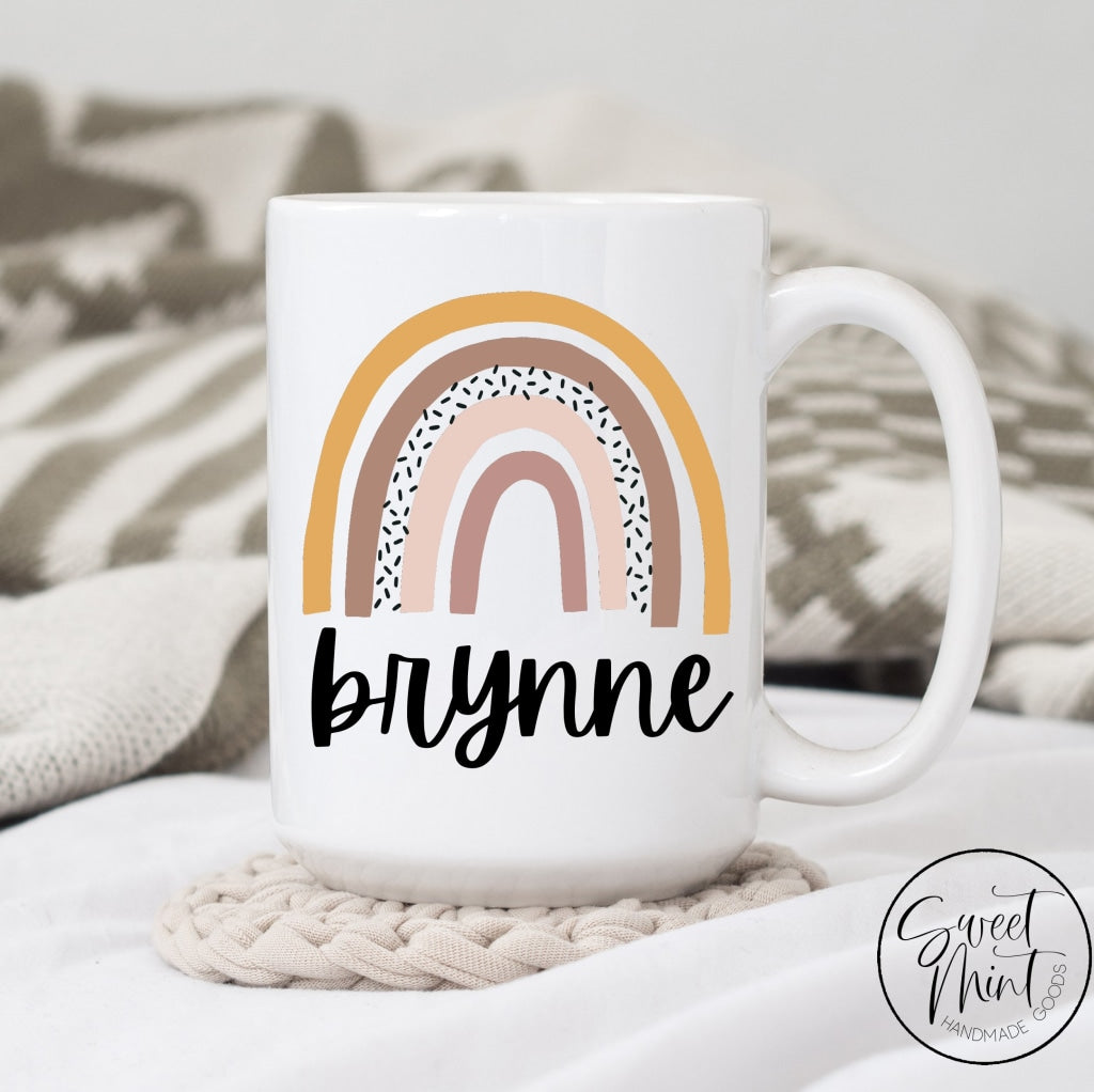 RAINBOW COFFEE MUG. A GOOD DAY MUG. RAINBOW Deco Mug. B275