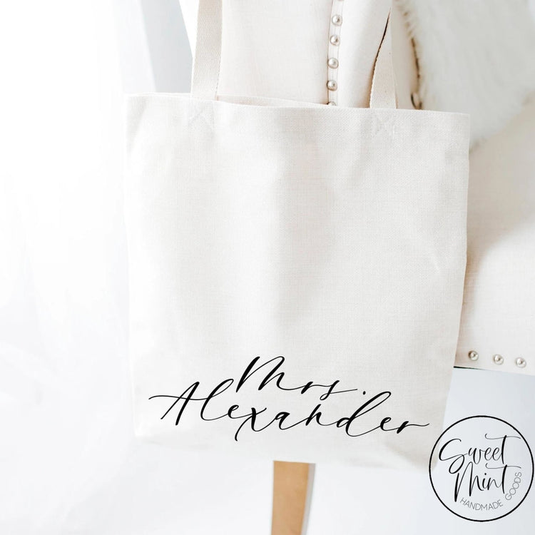 Custom Name Tote Bag