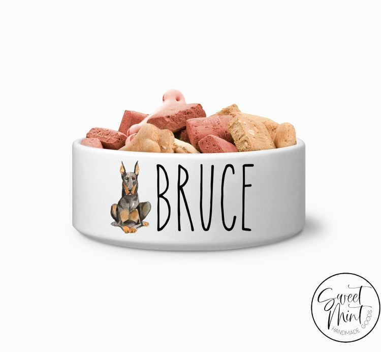 Doberman Pinscher Custom Dog Bowl Pet