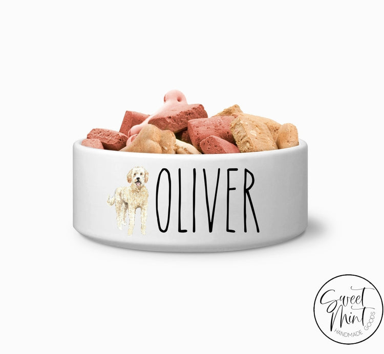 Doodle Custom Dog Bowl - Golden Labradoodle Pet