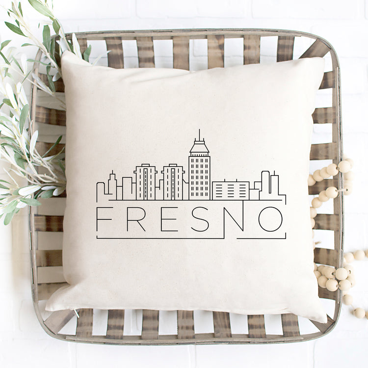 Fresno Skyline Pillow Cover