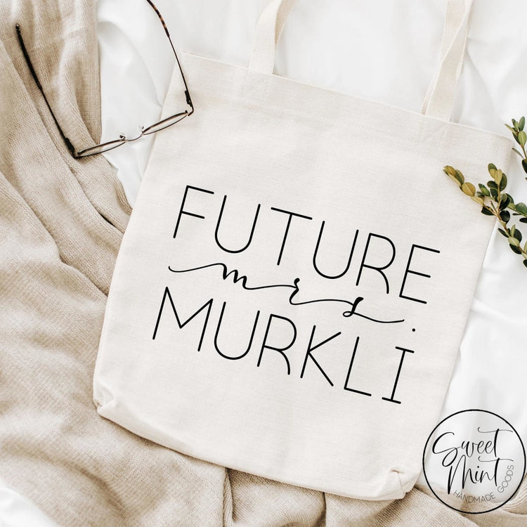 Future Mrs Tote Bag Custom Last Name