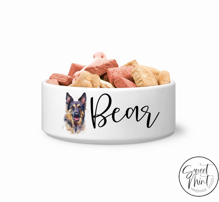 German Shepherd Custom Dog Bowl Pet