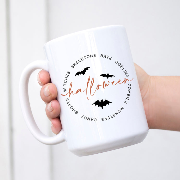 Halloween Circle Text Mug