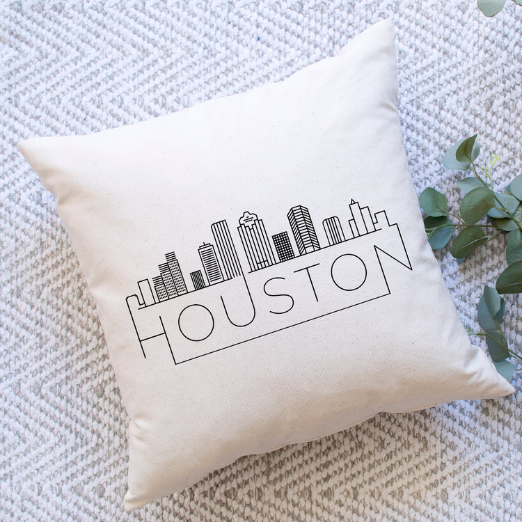 Houston Skyline Pillow Cover