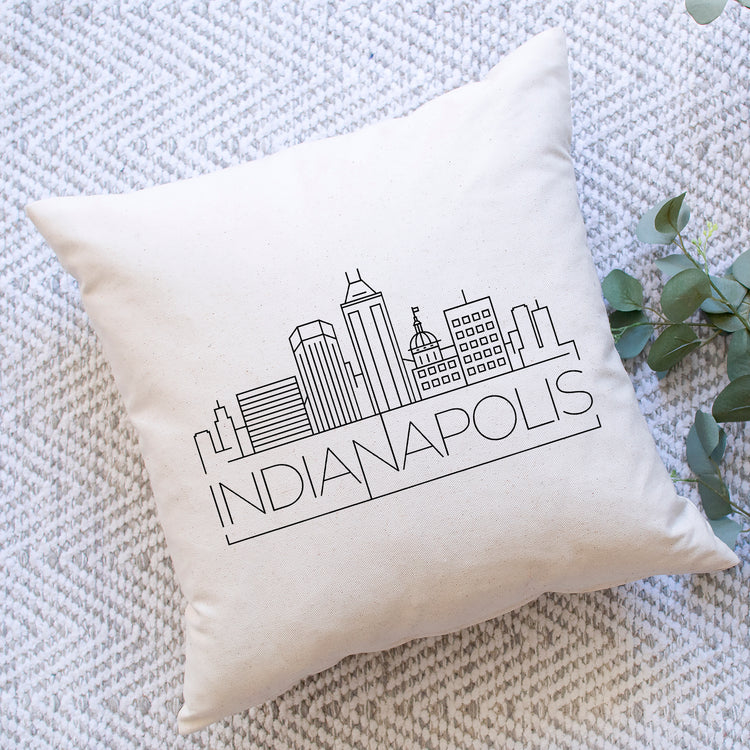 Indianapolis Skyline Pillow Cover