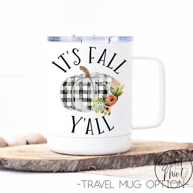 Its Fall Yall Mug - Buffalo Check Pumpkin / Autumn