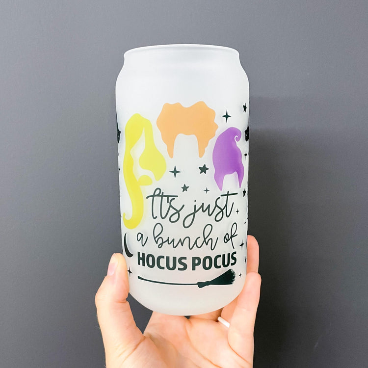 It's just a bunch of Hocus Pocus Frosted Can Glass