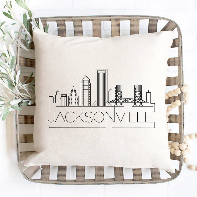 Jacksonville Skyline Pillow Cover