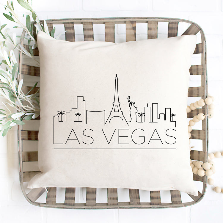 Las Vegas Skyline Pillow Cover