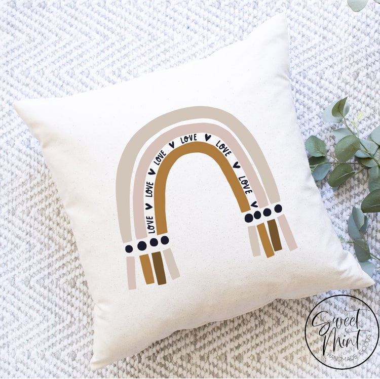 Love Tassel Rainbow Pillow Cover - 16X16