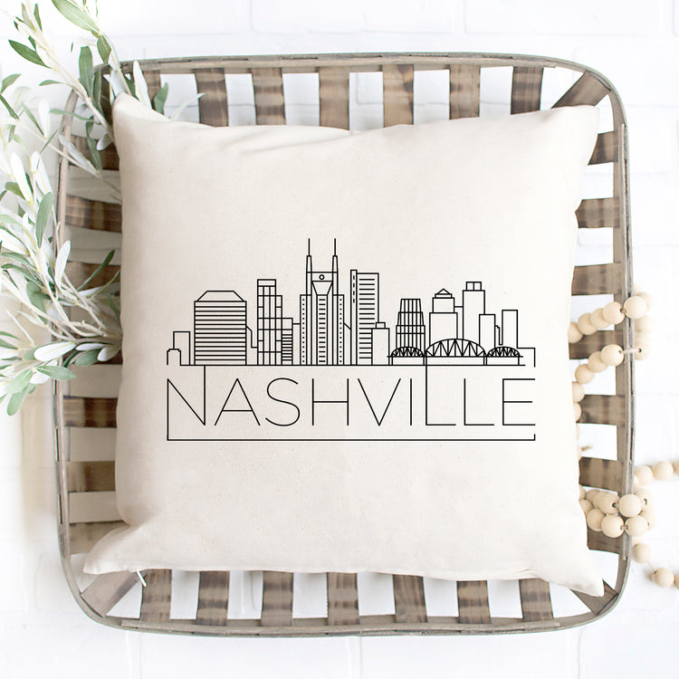 Nashville Skyline Pillow Cover