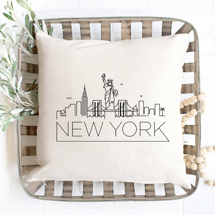 New York Skyline Pillow Cover