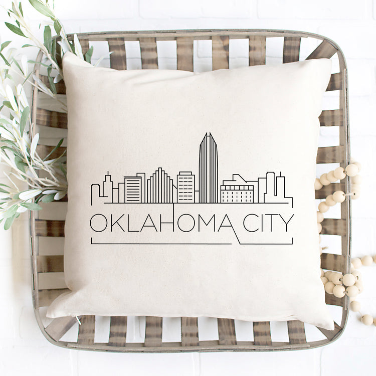 Oklahoma City Skyline Pillow Cover