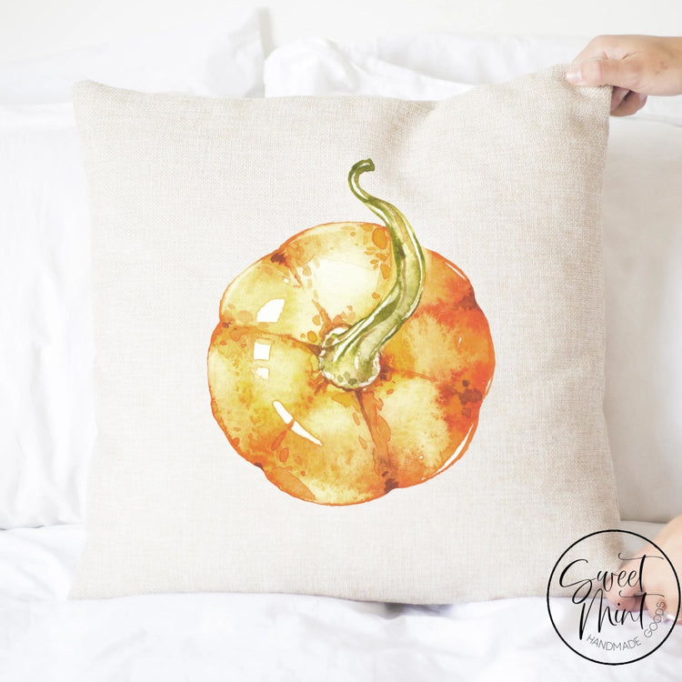 Orange Pumpkin View From Top Pillow Cover - Fall / Autumn 16X16