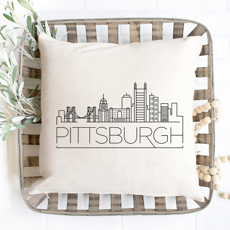 Pittsburgh Skyline Pillow Cover