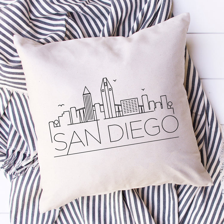 San Diego Skyline Pillow Cover