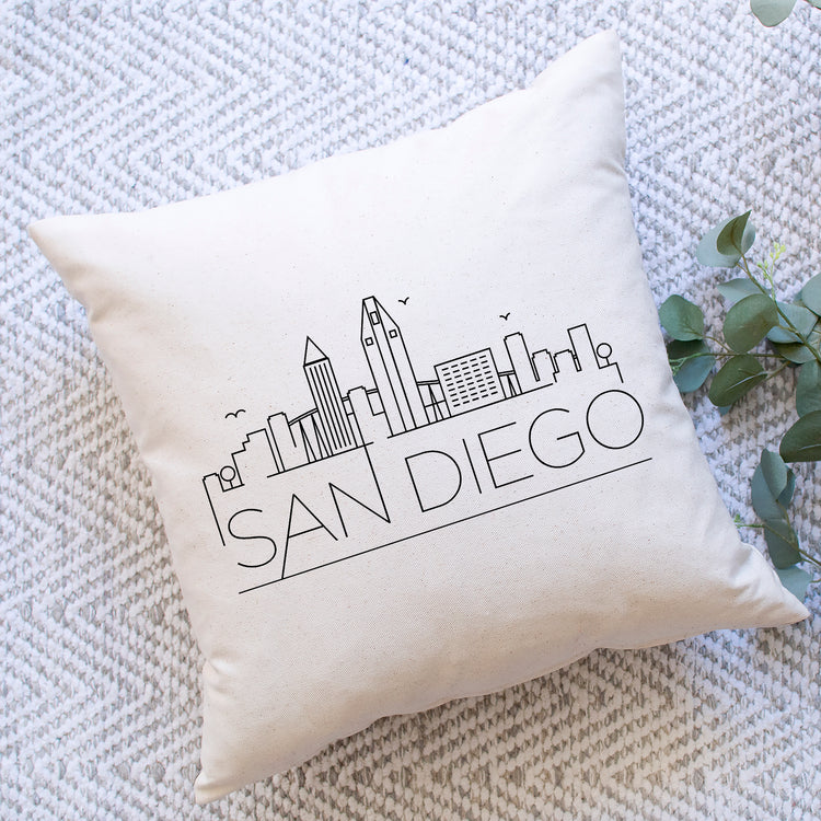 San Diego Skyline Pillow Cover
