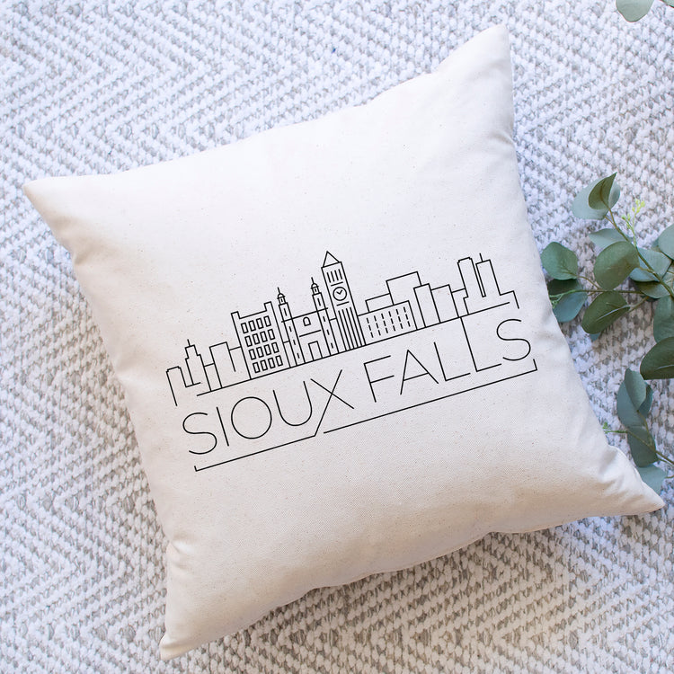 Sioux Falls Skyline Pillow Cover