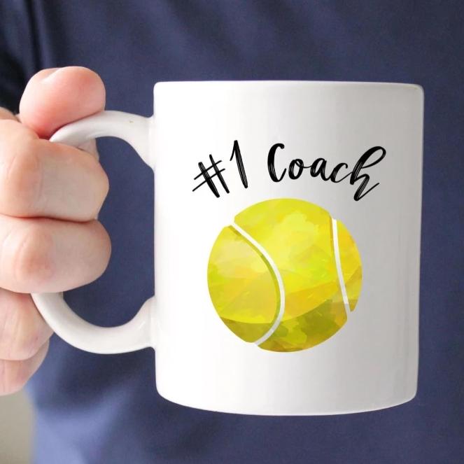 Tennis Coach Mug, Number 1 coach – Sweet Mint Handmade Goods