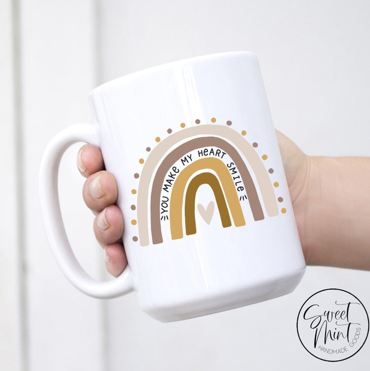 You Make My Heart Smile Rainbow Mug