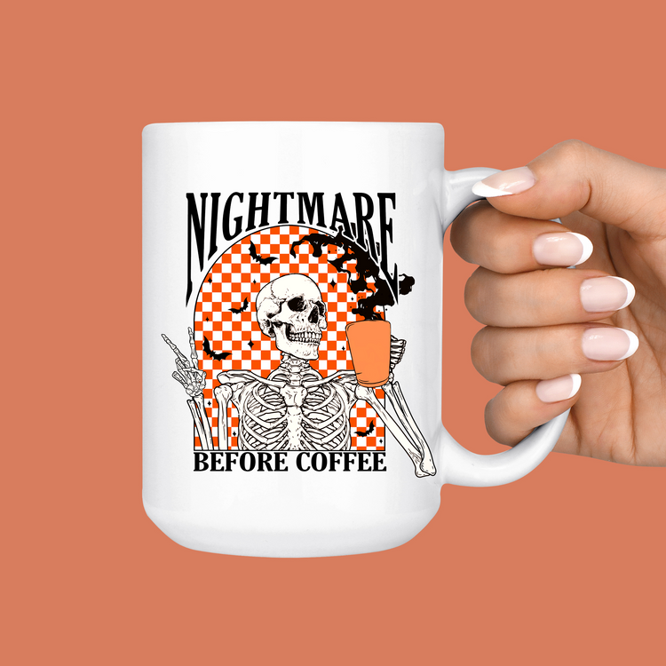 Nightmare Before Coffee Skeleton Mug
