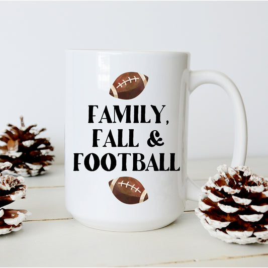 Family Fall and Football Mug