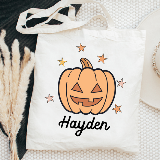 Jack-o-lantern Custom halloween trick-or-treat Tote Bag