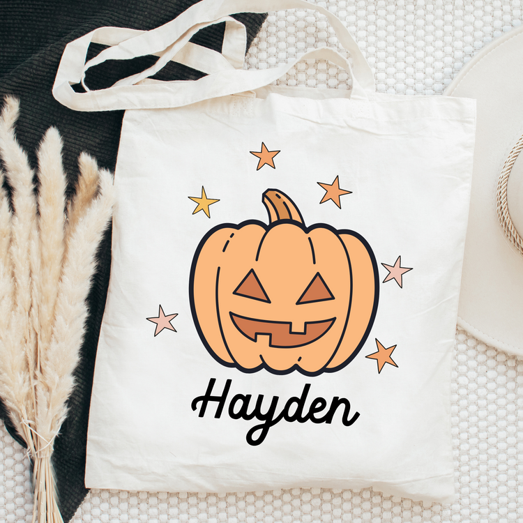 Jack-o-lantern Custom halloween trick-or-treat Tote Bag