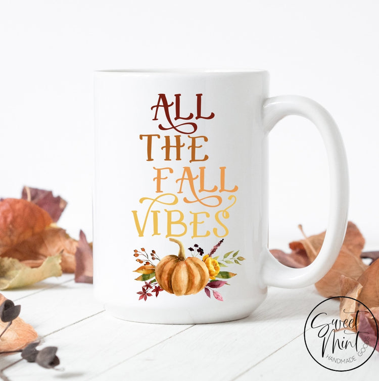 All The Fall Vibes Mug - Colorful Pumpkin