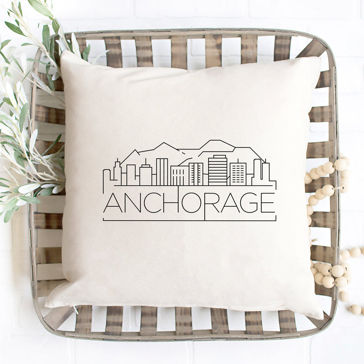 Anchorage Skyline Pillow Cover