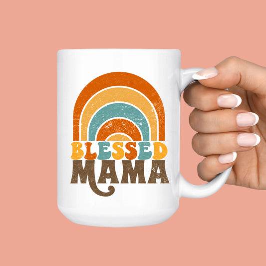 Blessed Mama Rainbow Mug