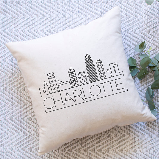 Charlotte Skyline Pillow Cover