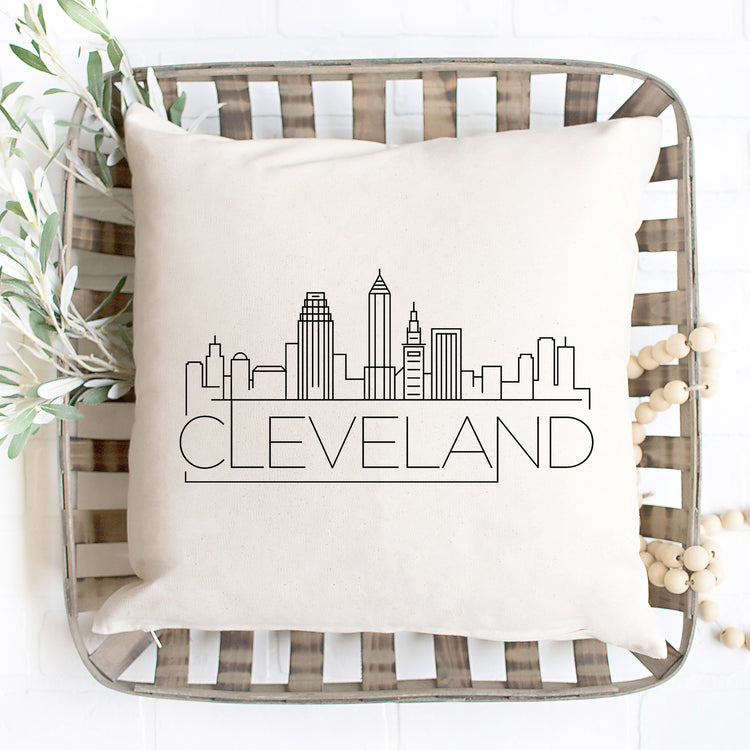 Cleveland Skyline Pillow Cover