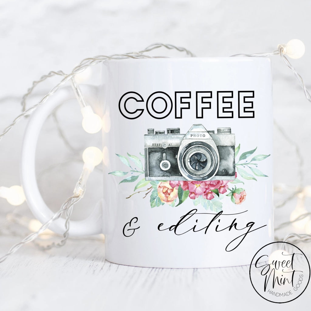 Coffee And Editing Mug - Wedding Photographer Gift Mug