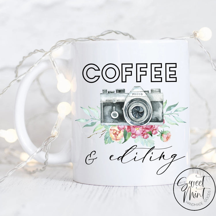 Coffee And Editing Mug - Wedding Photographer Gift Mug