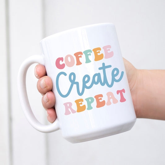 Coffee Create Repeat Mug
