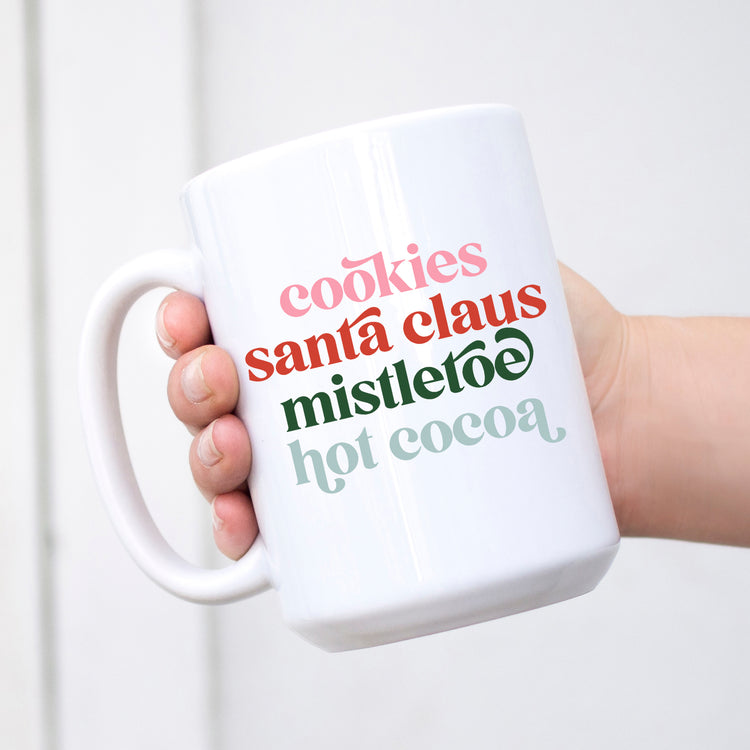 Cookies Santa Claus Mistletoe Hot Cocoa Mug