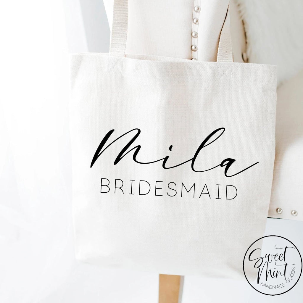Custom Bridesmaid Tote Bag