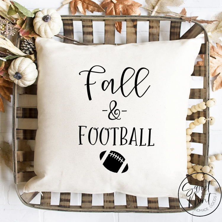 Fall And Football Pillow Cover / Autumn - 16X16